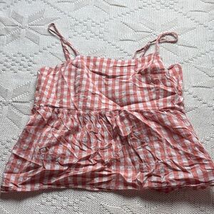 Wild Fable Pink and White Gingham Camisole